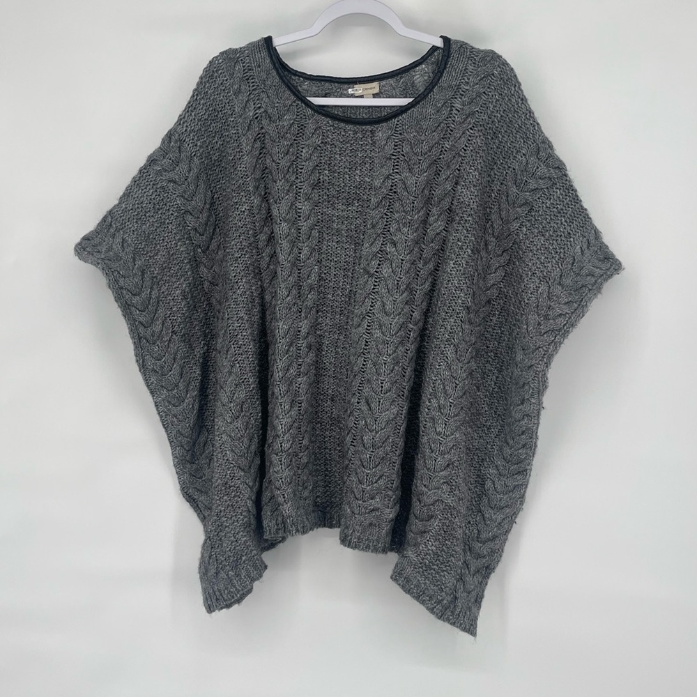 Cremiuex wool alpaca poncho gray sweater